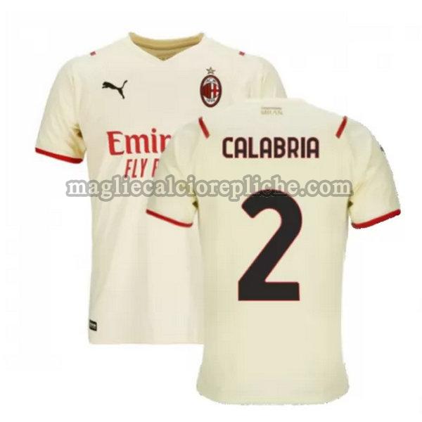 seconda maglie calcio ac milan 2021 2022 calabria 2 bianco