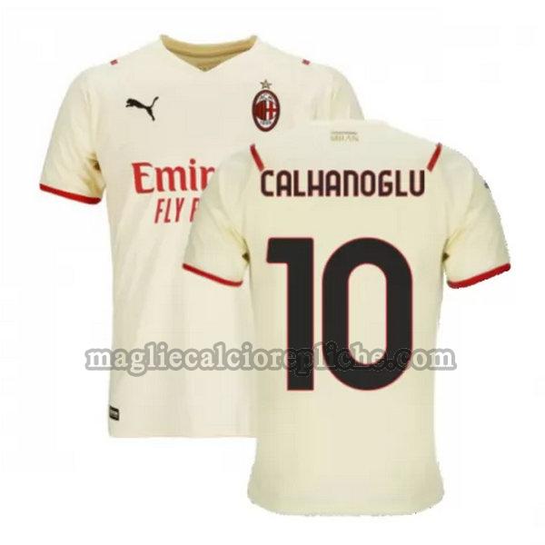 seconda maglie calcio ac milan 2021 2022 calhanoglu 10 bianco