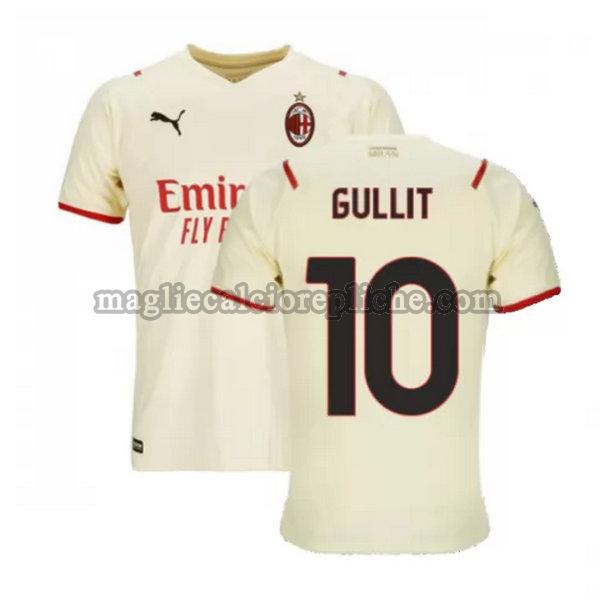 seconda maglie calcio ac milan 2021 2022 gullit 10 bianco