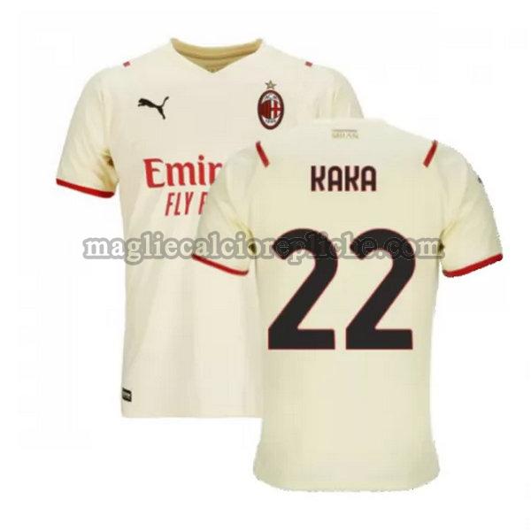 seconda maglie calcio ac milan 2021 2022 kaka 22 bianco