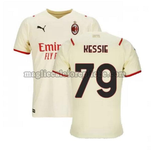 seconda maglie calcio ac milan 2021 2022 kessie 79 bianco