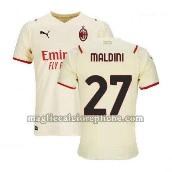 seconda maglie calcio ac milan 2021 2022 maldini 27 bianco