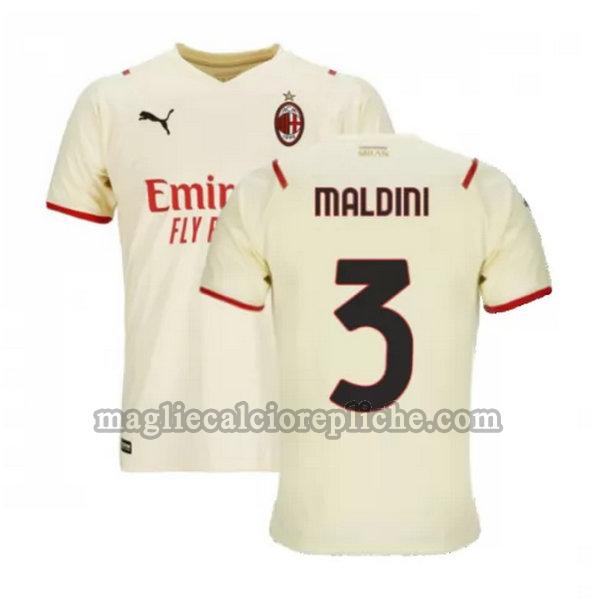 seconda maglie calcio ac milan 2021 2022 maldini 3 bianco