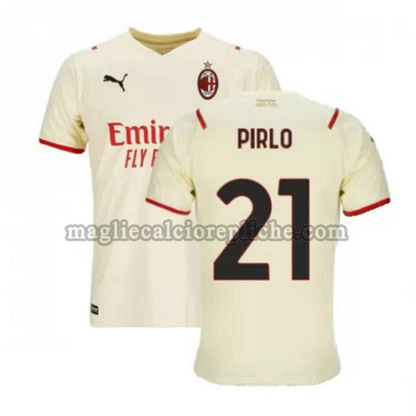 seconda maglie calcio ac milan 2021 2022 pirlo 21 bianco