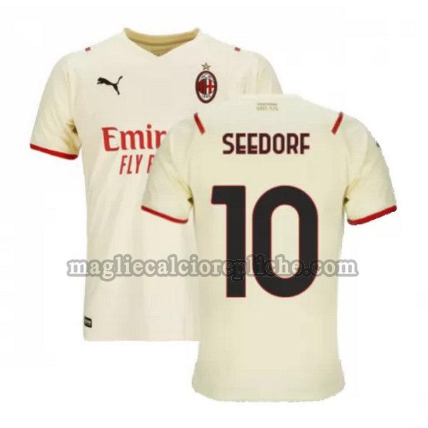 seconda maglie calcio ac milan 2021 2022 seedorf 10 bianco