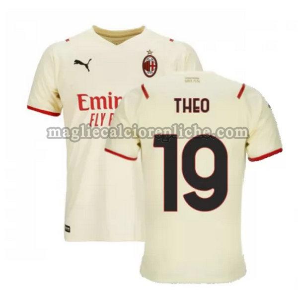 seconda maglie calcio ac milan 2021 2022 theo 19 bianco