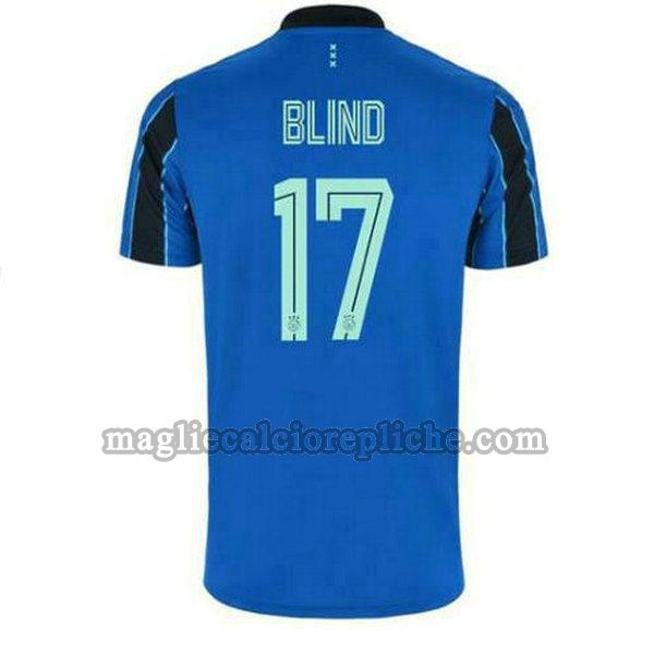 seconda maglie calcio ajax 2021 2022 daley blind 17 blu