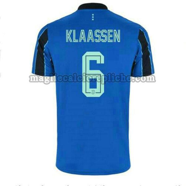 seconda maglie calcio ajax 2021 2022 davy klaassen 6 blu