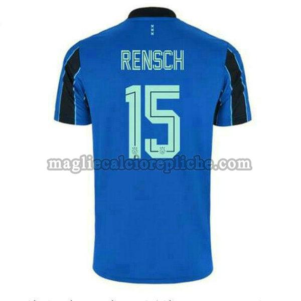 seconda maglie calcio ajax 2021 2022 devyne rensch 15 blu