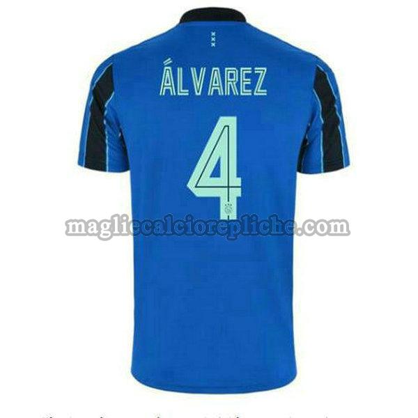 seconda maglie calcio ajax 2021 2022 edson alvarez 4 blu