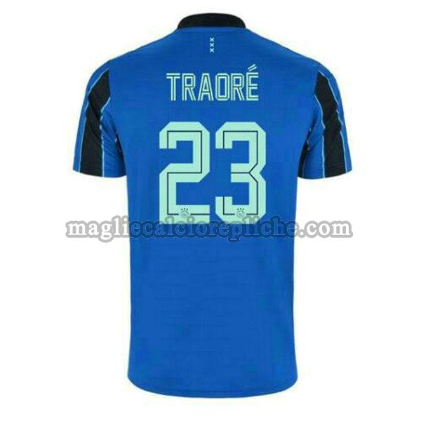 seconda maglie calcio ajax 2021 2022 lassina traore 23 blu