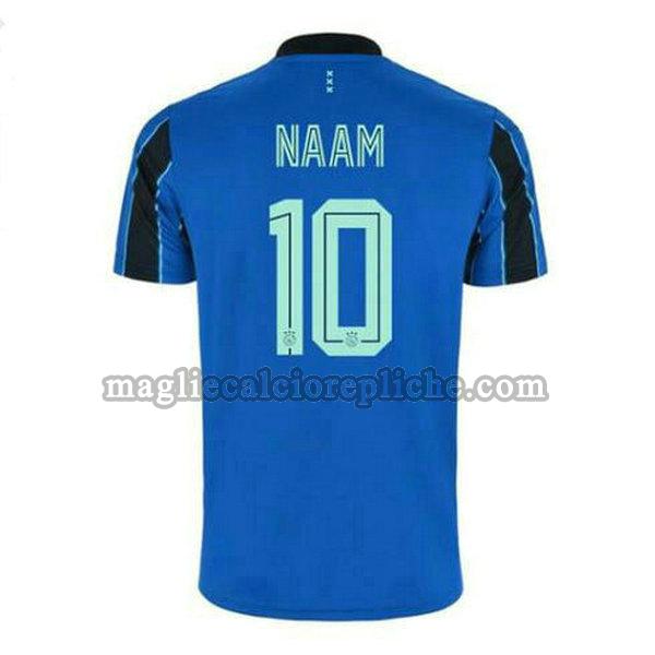 seconda maglie calcio ajax 2021 2022 met eigen naam en nummer 10 blu