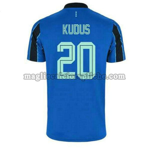 seconda maglie calcio ajax 2021 2022 mohammed kudus 20 blu