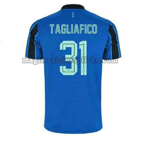 seconda maglie calcio ajax 2021 2022 tagliafico 31 blu