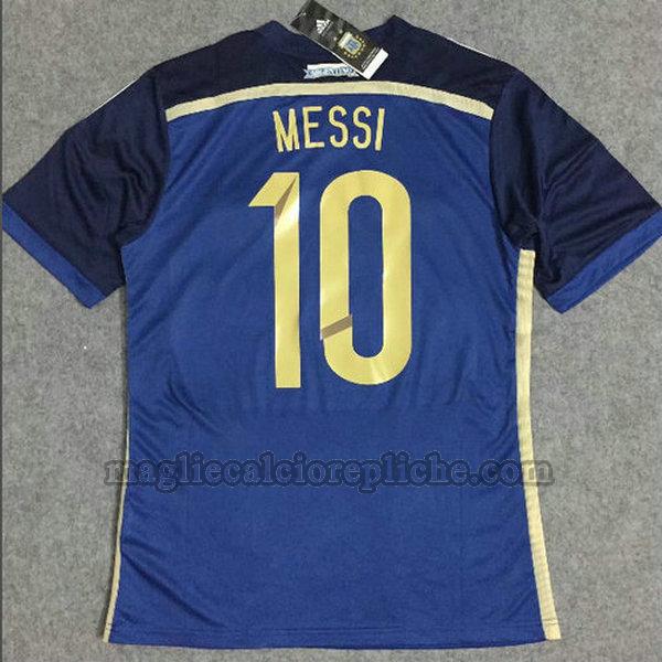 seconda maglie calcio argentina 2014 messi 10 blu