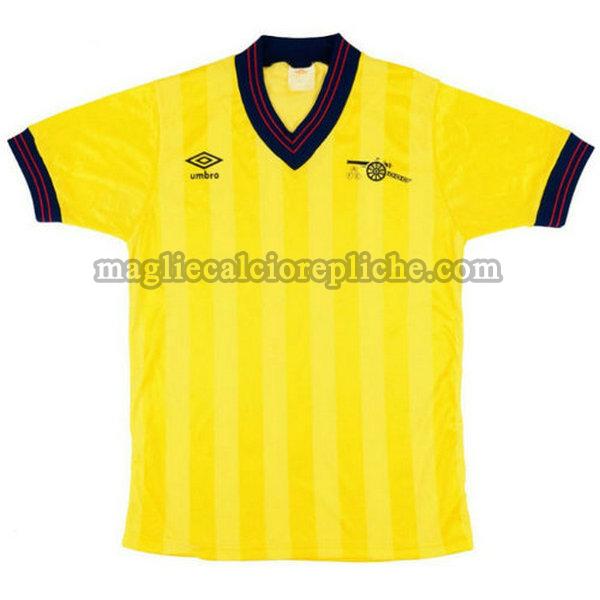 seconda maglie calcio arsenal 1984-1986 giallo