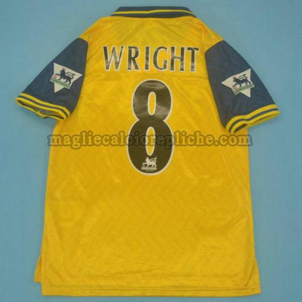 seconda maglie calcio arsenal 1996-1997 wright 8 giallo