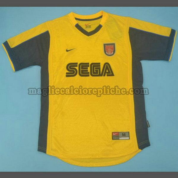 seconda maglie calcio arsenal 2000-2001 giallo