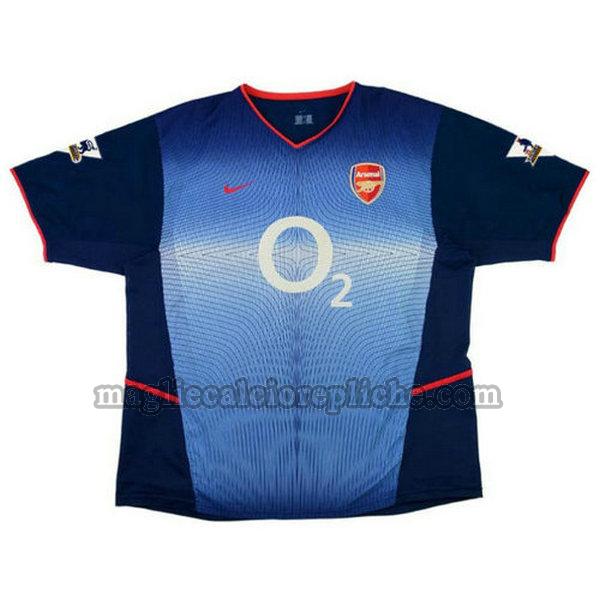 seconda maglie calcio arsenal 2002-2004 blu