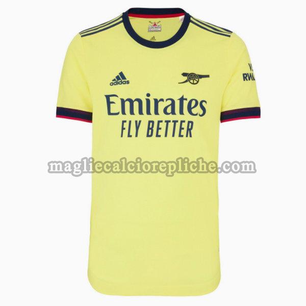 seconda maglie calcio arsenal 2021 2022 giallo