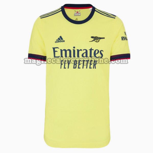 seconda maglie calcio arsenal 2021 2022 thailandia giallo