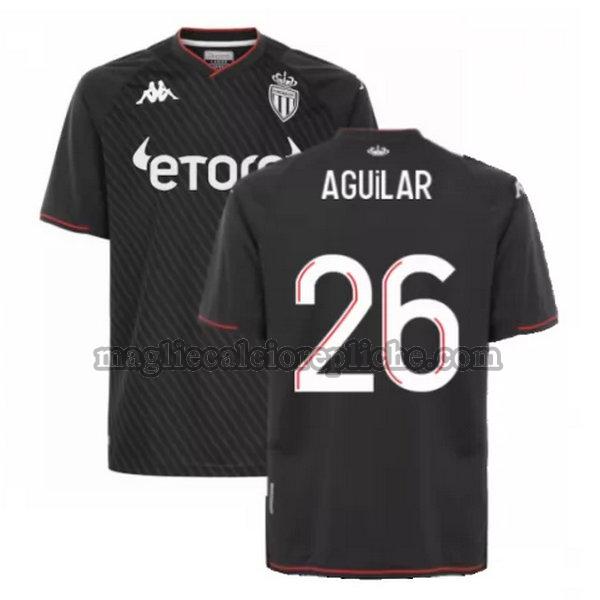 seconda maglie calcio as monaco 2021 2022 aguilar 26 nero