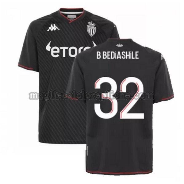 seconda maglie calcio as monaco 2021 2022 b bediashile 32 nero