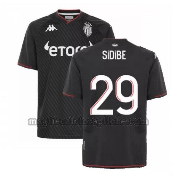 seconda maglie calcio as monaco 2021 2022 sidibe 29 nero