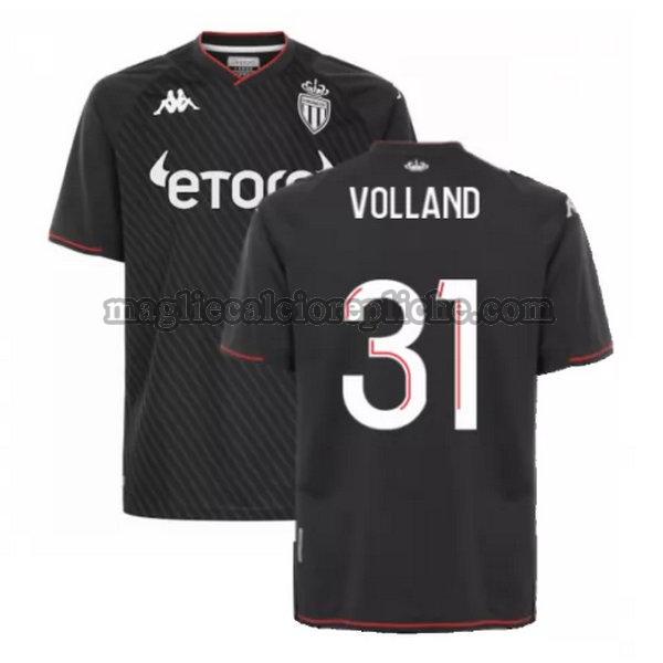 seconda maglie calcio as monaco 2021 2022 volland 31 nero