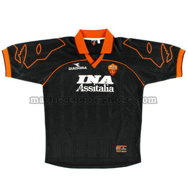 seconda maglie calcio as roma 1999-2000 nero