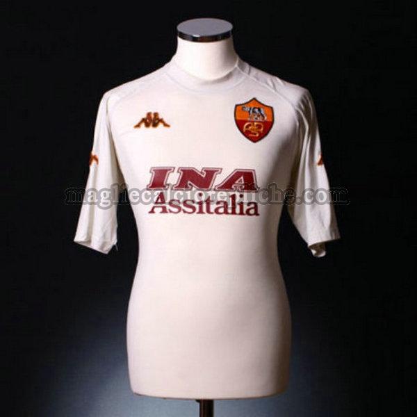 seconda maglie calcio as roma 2000-2001 bianco