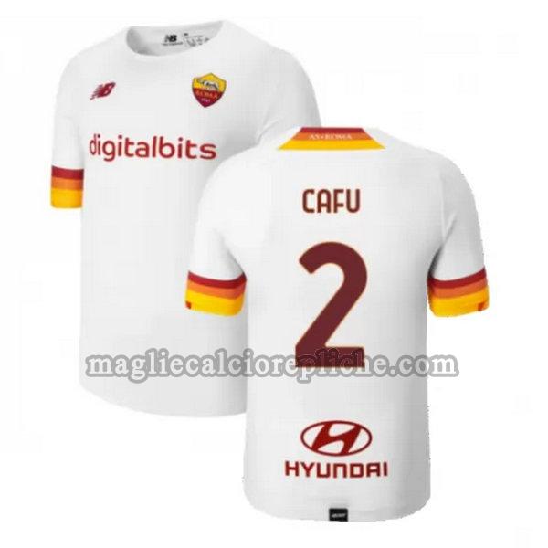 seconda maglie calcio as roma 2021 2022 cafu 2 bianco