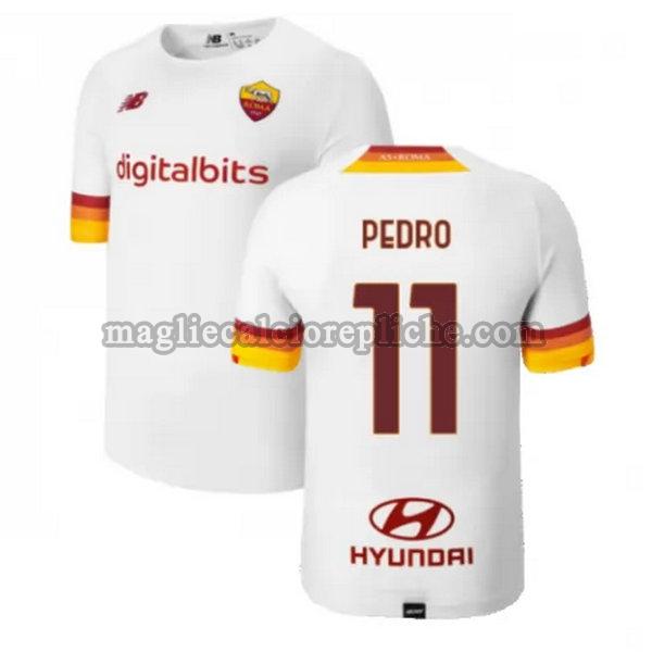 seconda maglie calcio as roma 2021 2022 pedro 11 bianco