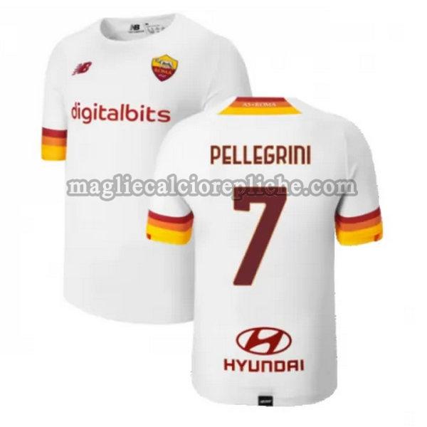 seconda maglie calcio as roma 2021 2022 pellegrini 7 bianco