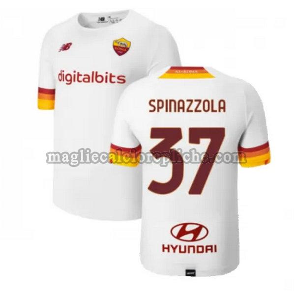 seconda maglie calcio as roma 2021 2022 spinazzola 37 bianco