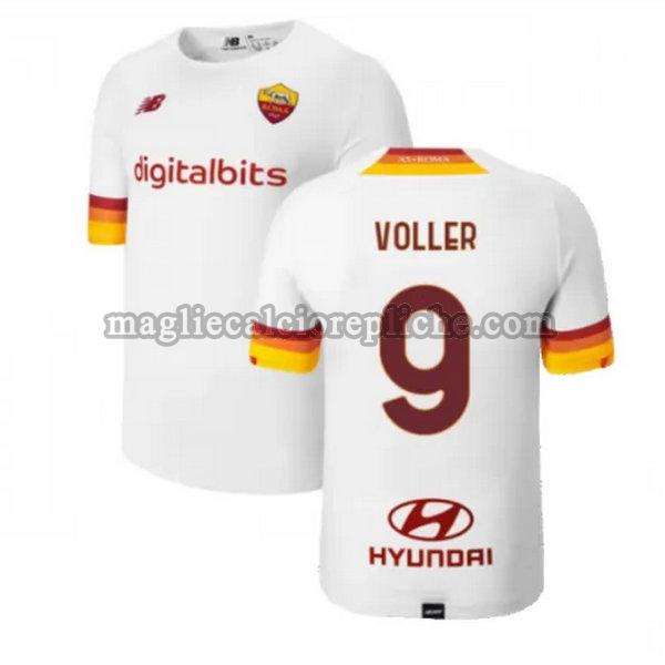 seconda maglie calcio as roma 2021 2022 voller 9 bianco