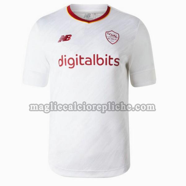 seconda maglie calcio as roma 2022 2023 bianco