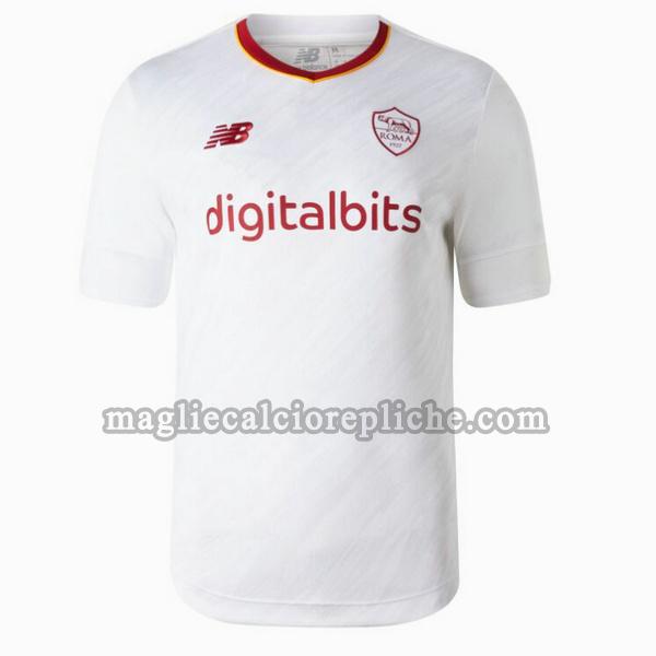 seconda maglie calcio as roma 2022 2023 thailandia bianco