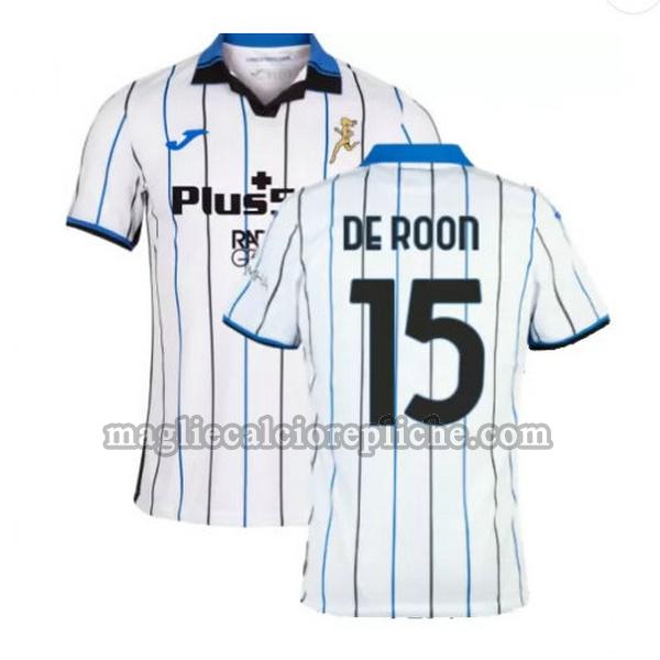 seconda maglie calcio atalanta 2021 2022 de roon 15 bianco