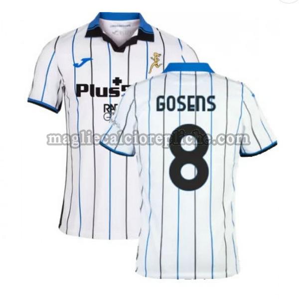 seconda maglie calcio atalanta 2021 2022 gosens 8 bianco