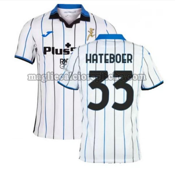 seconda maglie calcio atalanta 2021 2022 hateboer 33 bianco