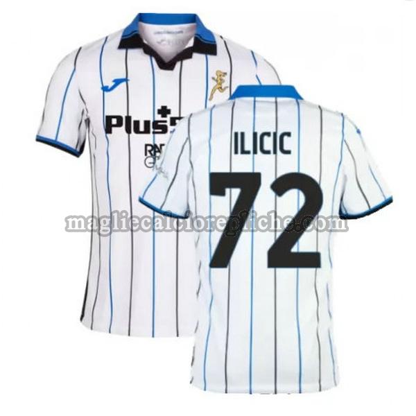 seconda maglie calcio atalanta 2021 2022 ilicic 72 bianco