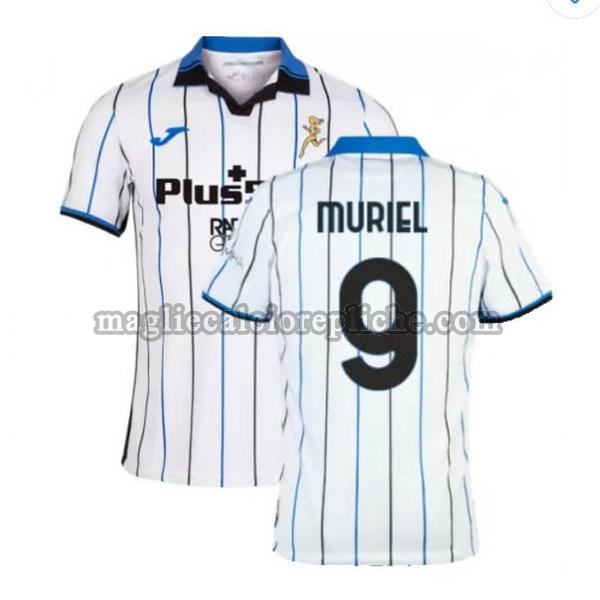 seconda maglie calcio atalanta 2021 2022 muriel 9 bianco