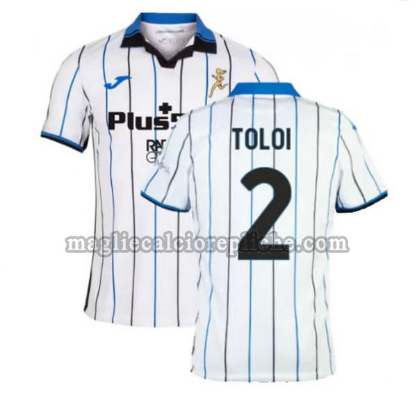 seconda maglie calcio atalanta 2021 2022 toloi 2 bianco