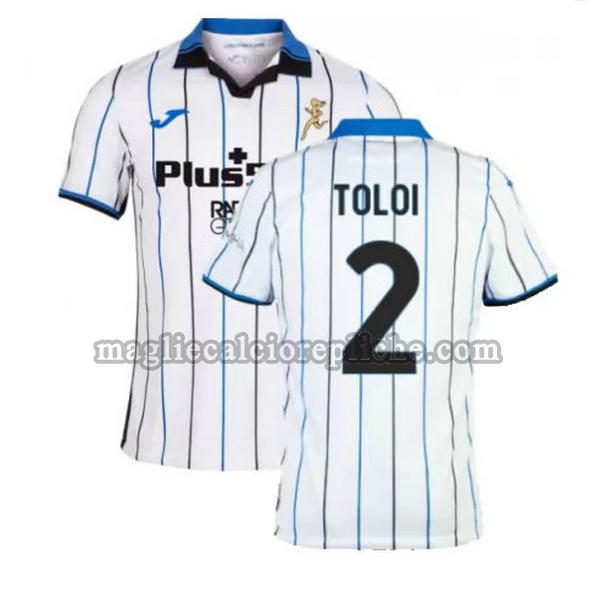 seconda maglie calcio atalanta 2021 2022 toloi 2 bianco