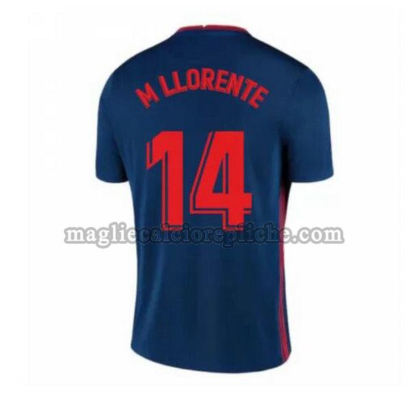 seconda maglie calcio atlético madrid 2020-2021 m llorente 14