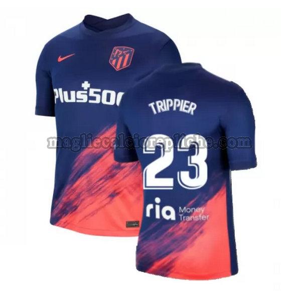 seconda maglie calcio atlético madrid 2021 2022 trippier 23 blu nero