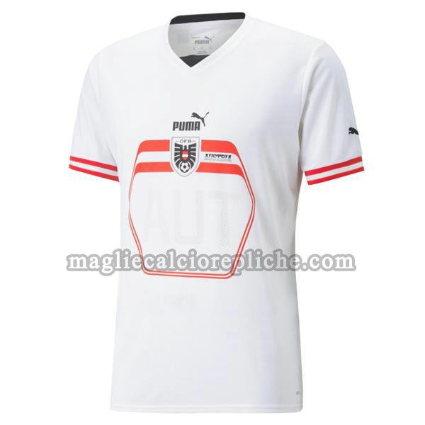 seconda maglie calcio austria 2022 thailandia bianco