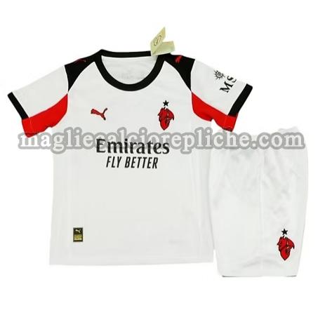 seconda maglie calcio bambino ac milan 2025 2026 bianco