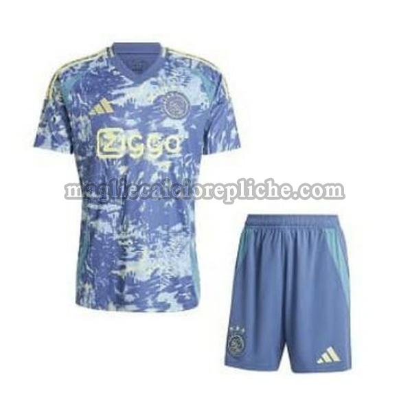seconda maglie calcio bambino ajax 2024 2025 blu